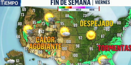 Calor y tormentas: vea el pronóstico del tiempo para este fin de semana