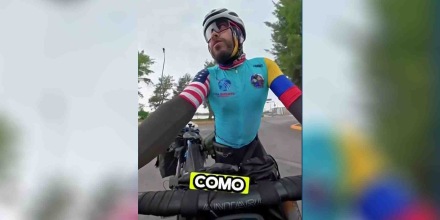 El aficionado colombiano que pedaleó 5 meses para disfrutar el Mundial sin tener un boleto