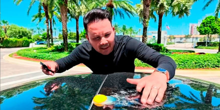 ¿Se puede cocinar un huevo bajo el calor de Miami? Mr. Tiempo lo probó