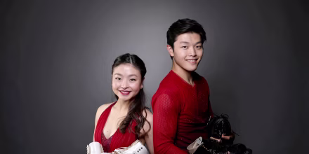 Image: Ice dancers Alex Shibutani and Maia Shibutani pose for a portrait at the U.S. Olympic Committee Media Summit in Park City