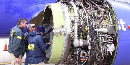 Image: Southwest Airlines engine explodes in flight