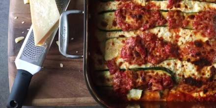 Grilled Zucchini Lasagna with Vodka Sauce