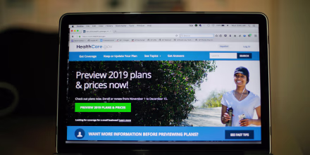 Image: The HealthCare.gov website in Washington on Oct. 31, 2018.