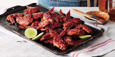 Just a two to four minutes under the broiler yields a crispy wing that's bursting with flavor.