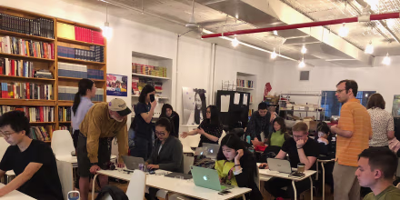 Image: Participants and volunteers from last year's gather Wikipedia Edit-a-Thon for Asian American Literature