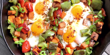 Sweet Potato Hash Brown Breakfast Skillet
