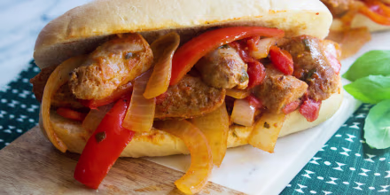 Giada De Laurentiis' Italian Sausage, Peppers And Onions Sandwich
