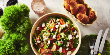 Green Salad with Roasted Butternut Squash, Pears, and Goat Cheese