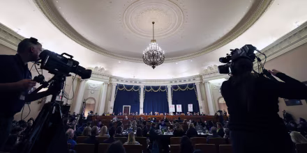Image: U.S. President Trump impeachment inquiry hearing in Washington