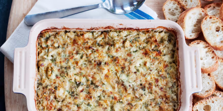 Hot crab & artichoke dip