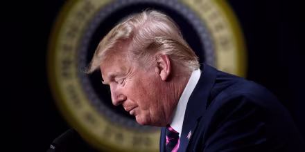 Image: President Donald Trump speaks at the White House in Washington, DC.