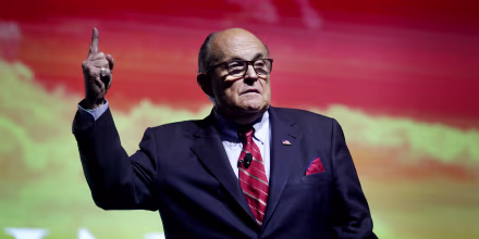 Image: Rudy Giuliani speaks to the crowd at the Turning Point USA Student Action Summit in Florida on Dec. 19, 2019.