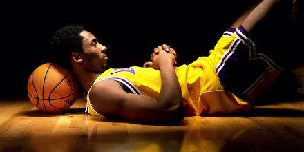 Image: Kobe Bryant of the Los Angeles Lakers in 1998.