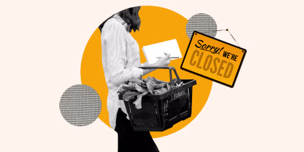 Woman grocery shopping