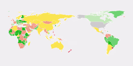 World travel map