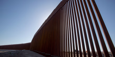 The border wall separating the U.S.. and Mexico in Yuma, Ariz.