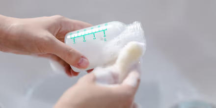 Experts recommend sanitizers that fit multiple bottles and can double as storage.