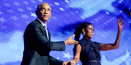 Day Two Of The 2024 Democratic National Convention barack michelle obama dnc politics political politician