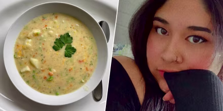 Dayla (2000-2026) and her Broccoli Cheddar Potato Soup.