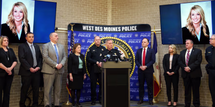 West Des Moines Assistant Chief Jody Hayes speaks about the arrest of Kristin Ramsey