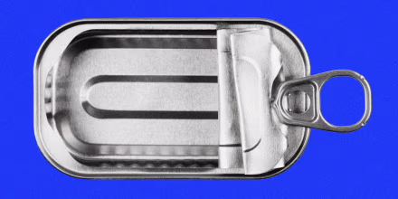 An empty sardine can