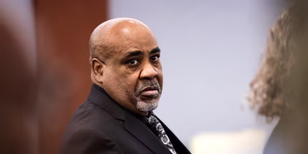 Duane Davis looks on during a break during closing arguments in his murder trial, related to the 1996 killing of rapper Tupac Shakur, at Clark County District Court at the Regional Justice Center in Las Vegas, Nevada.