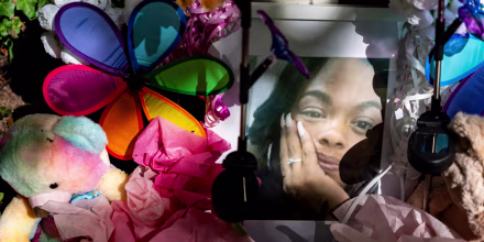 A memorial for Tasia Fortune in Jackson, Miss.