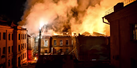 Russian strike on a university in Ukraine 
