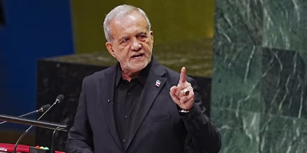 President of Iran, Pezeshkian, addresses the UN General Assembly
