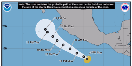 Se forma la tormenta tropical Rachel al sur del Pacífico mexicano