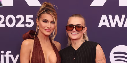 Chrishell Stause and G-Flip at the 2025 ARIA Awards at Hordern Pavilion at Hordern Pavilion on November 19, 2025.