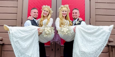 The Harp Twins found their forever loves in another set of identical twins.