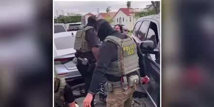 Vea el momento en que agentes de ICE someten a un estadounidense en Long Beach, California