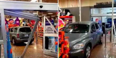 Un hombre estrelló su auto contra un supermercado... porque necesitaba ir al baño