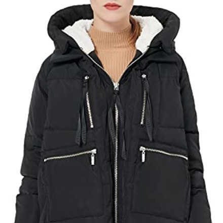 Orolay Women&#039;s Thickened Down Jacket Black M