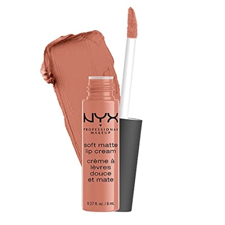NYX PROFESSIONAL MAKEUP Soft Matte Lip Cream, Lightweight Liquid Lipstick - Athens (Matte Peach Beige)