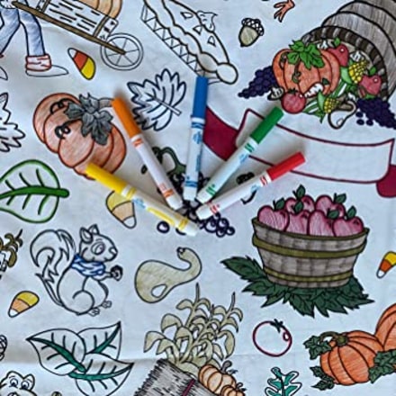 The Coloring Table Thanksgiving Tablecloth
