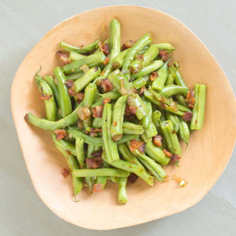 Green Beans with Shallots and Bacon
