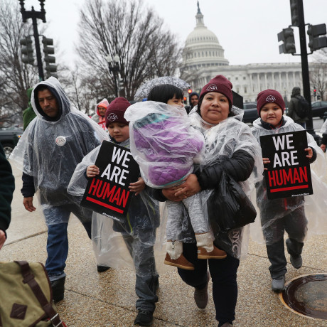 Image: Immigration activists march in front of the U.S. Capitol