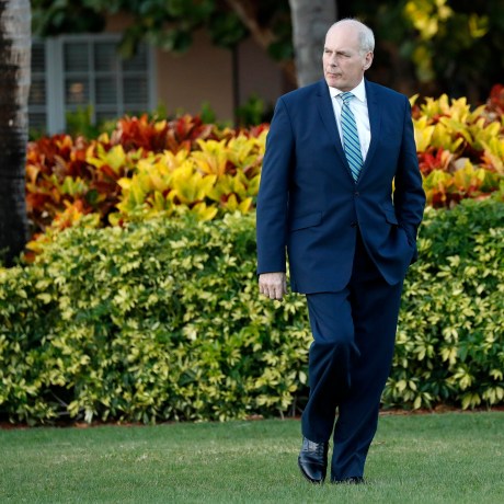 Image: White House Chief of Staff Kelly arrives for event by U.S. President Trump and Japan's Prime Minister Abe in Palm Beach