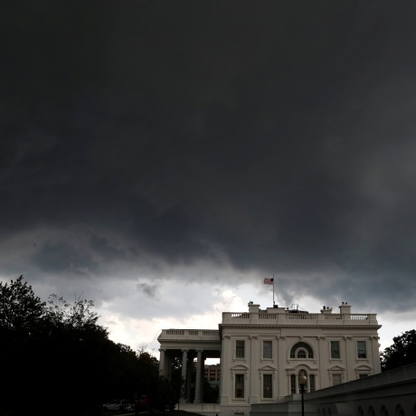 Image: Storm clouds gather over the White House in Washington, D.C.