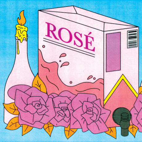 Illustration of a box of rose.