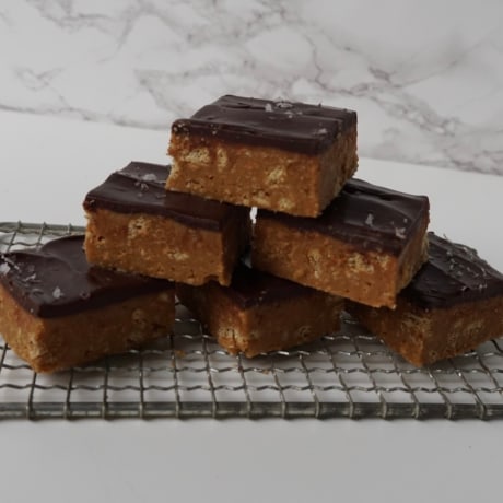 Chocolate Peanut Butter Bars have the sweet, salty flavor of cups and require no baking!
