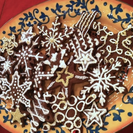 Lidia Bastianich's Chocolate Star Cookies