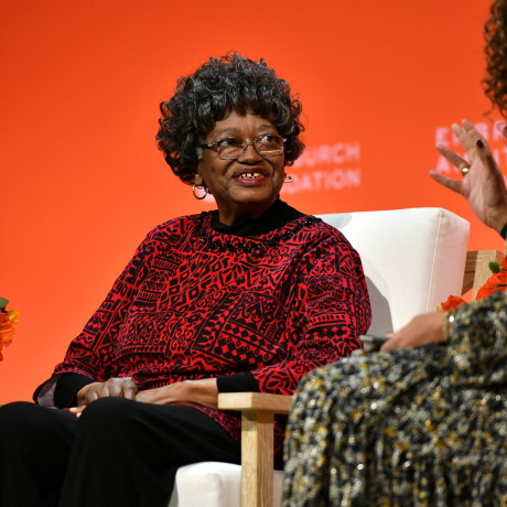 Claudette Colvin speaks onstage during the 2020 Embrace Ambition Summit