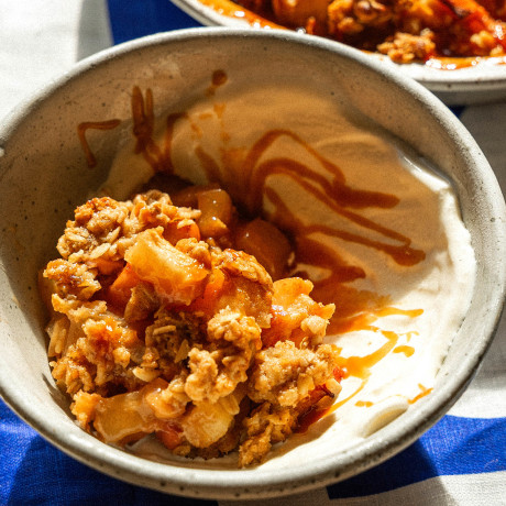 Kristina Cho's Soy Caramel Apple Crisp