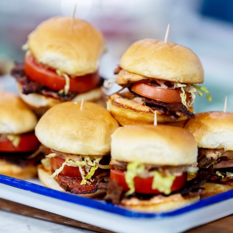 Jeff Mauro's BLT Sliders and Warm Bacon Potato Salad