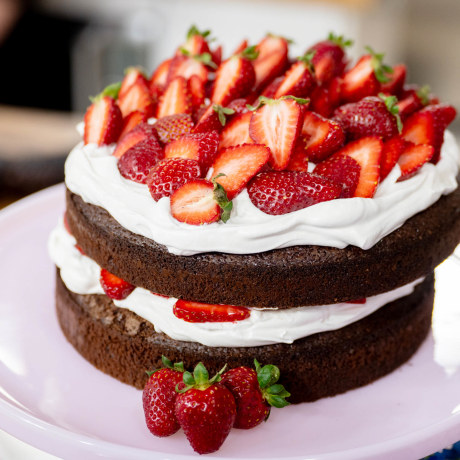 Katie Lee Biegel's Hanger Steak and Brownie Strawberry Shortcake