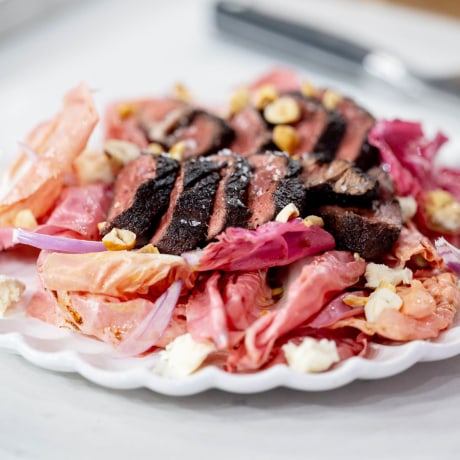 Katie Lee Biegel's Hanger Steak and Brownie Strawberry Shortcake