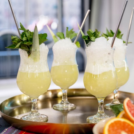 Classic Margarita, Spicy Mango Margarita, Strawberry Margarita & Pineapple Margarita